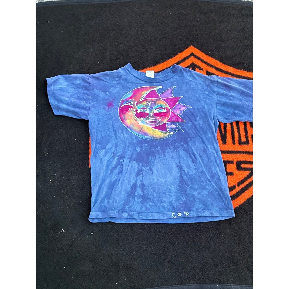 Grateful dead  Tie Dye Celestial Sun Moon Graphic T -Shirt Mens LG Short Sleeve